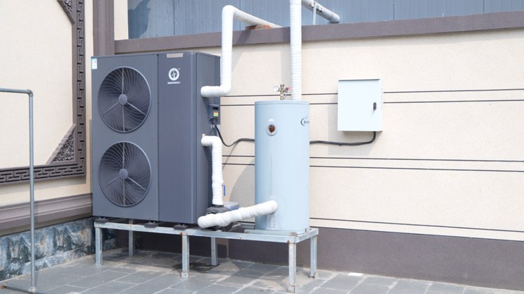 jxf吉祥坊空气能变频冷暖机户外安装实拍